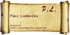 Pacz Ludovika névjegykártya